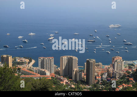 Fürstentum Monaco Larvotto Bezirk von der Grande Corniche, Côte d ' Azur, Mittelmeer, Europa Stockfoto