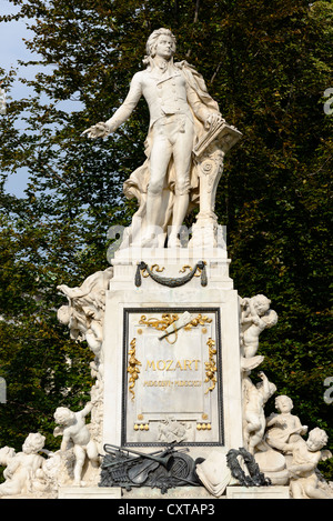 Wolfgang Amadeus Mozart-Statue, Burggarten, Wien, Austria, Europe Stockfoto