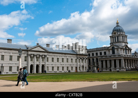 Teil von Greenwich University in der Königin-Block von der alten Royal Naval College in Greenwich. Stockfoto