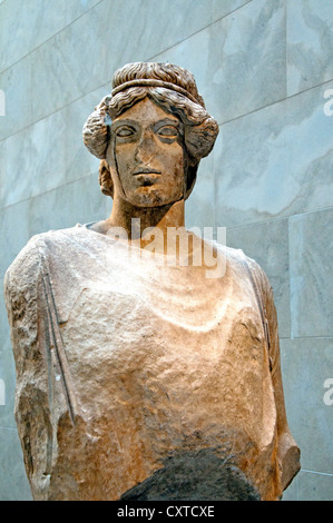 Oberen Teil eine Marmorstatue von Frau Imperial 1. – 2. Jahrhundert A.D. Roman Marble 131cm Skulptur Stein Stockfoto