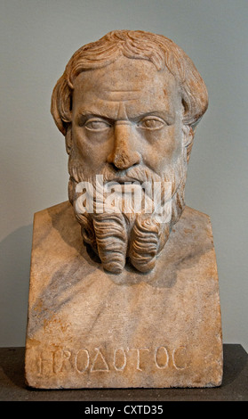 . Herodot 484 – 424 v. Chr.) Halikarnassos Griechisch kopieren griechischen Bronzestatue 12:00 2. Jahrhundert n. Chr. römische Marmor 47,6 cm Stockfoto