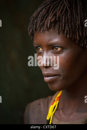 Miss-Kale, Bana Frau, Key Afer, Omo-Tal, Äthiopien Stockfoto