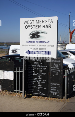 West Mersea auf Mersea Insel an der Küste von essex Stockfoto