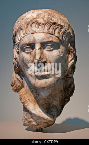 Kopf eines Mannes Roman Flavian Periode 69-96 n. Chr. Italien italienische Marmor Stockfoto