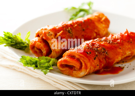 Braciole, ein typisch italienisches Gericht aus Süditalien Stockfoto