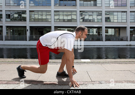 Läufer am Stadtstraße Stockfoto
