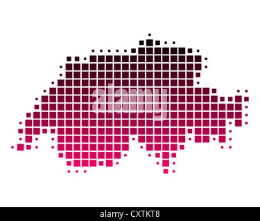 Karte der Schweiz Stockfoto