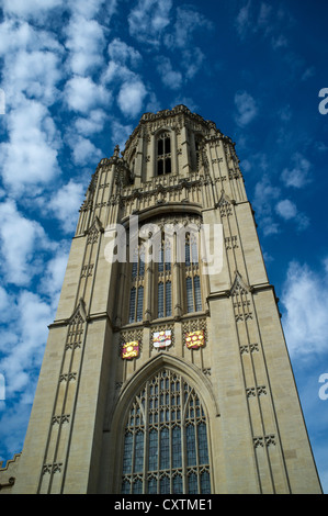 dh Wills Memorial Building CLIFTON BRISTOL ENGLAND Victorian University of Bristol Gothic Turm historische Architektur Stockfoto