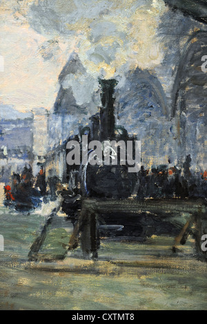 Ankunft des Zuges Normandie, Gare Saint Lazare Stockfoto