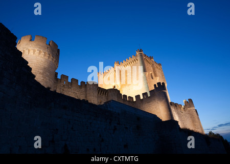 Peñafiel Burg - Peñafiel, Provinz Valladolid, Kastilien und León, Spanien Stockfoto