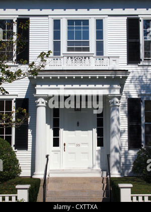 Haustür, Edgartown, Martha's Vineyard, Cape Cod, Massachusetts, USA Stockfoto