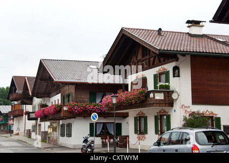 Garmisch-Partenkirchen Ski Resort Stadt, Bayern, Germany Stockfoto