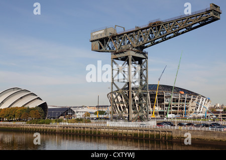 Bau der schottischen Wasserkraft Arena in Glasgow, Schottland Stockfoto