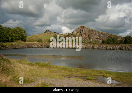 Cawfields Steinbruch entlang der Hadrianswall, SCO 8641 Stockfoto