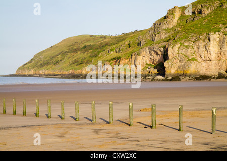 Brean Strand und Brean Down Somerset England.  In der Nähe der Stadt Burnham am Meer. Stockfoto