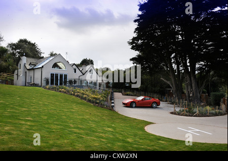 Ein Luxus-Ferienhaus in der Nähe von Abersoch auf der Lleyn-Halbinsel in North Wales UK Stockfoto