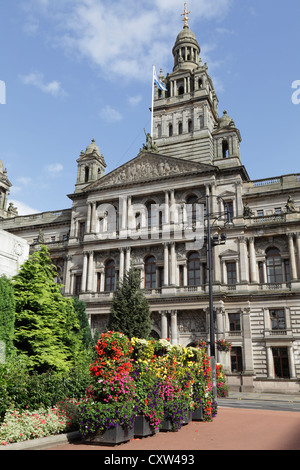 Die City Chambers auf George Square in Glasgow City Centre, Scotland, UK Stockfoto