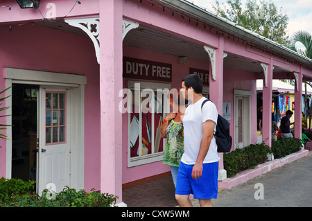 Duty free Shops in Straw Market, Freeport, Bahamas Stockfoto