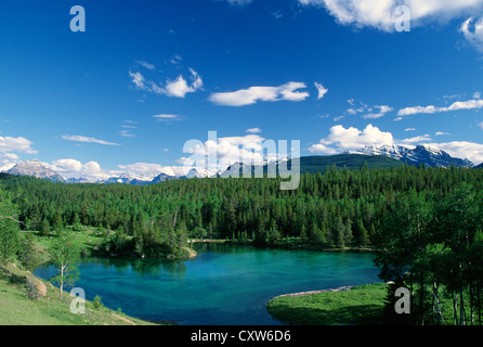 Tal der fünf Seen, Jasper, kanadischen Rocky Mountains Stockfoto