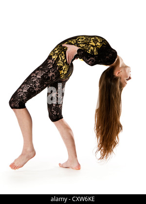 Teenager Tänzerin in modernen kommerziellen / jazz Dance Kostüm Stockfoto