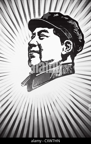 Die verstorbenen Führer MAO Zedong Porträt Stockfoto