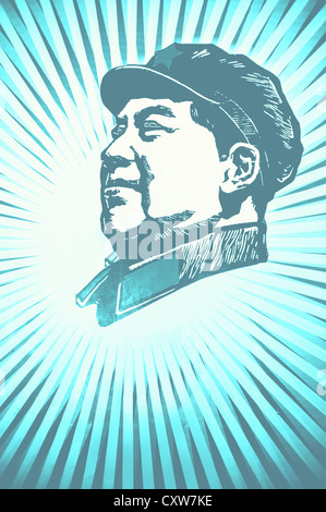 Die verstorbenen Führer MAO Zedong Porträt Stockfoto