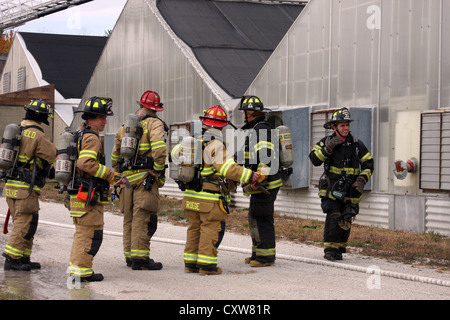 Feuerwehrleute reagieren zu einem Notfall in Boise, Idaho, USA ...