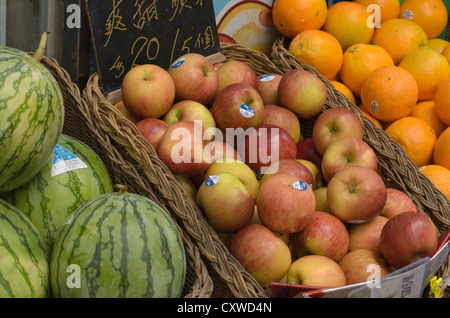 Äpfel in Hong Kong Stockfoto