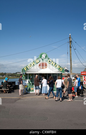 Fish And Chips-Kiosk, West Bay Dorset Stockfoto