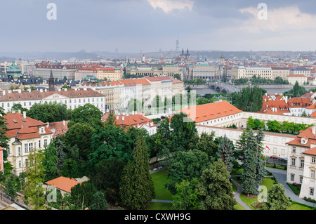 Stadtbild, Prag von Vysehrad, Tschechische Republik Stockfoto