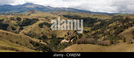 Blick auf San Agustin in Popayan Route Kolumbien Stockfoto