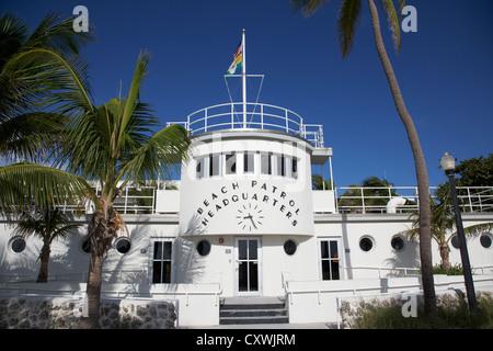 Beach Patrol Hauptquartier im Art-Deco-Viertel von Miami south beach Florida usa Stockfoto