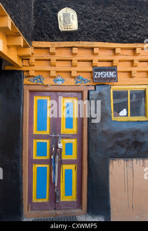 Ein Lama Wohnung am Schlüssel Kloster, Spiti, Nordindien Stockfoto