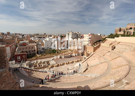 Römische Amphitheater in Cartagena, Region Murcia, Spanien Stockfoto