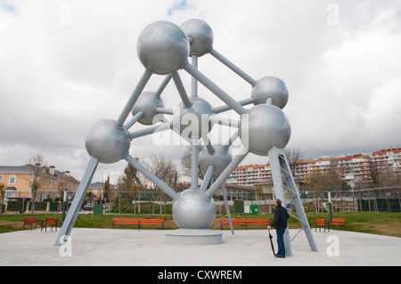 Atomium. Parque Europa, Torrejon de Ardoz, Provinz Madrid, Spanien. Stockfoto