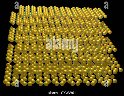 Molekulares Modell des gestapelten Schichten von Graphen Stockfoto