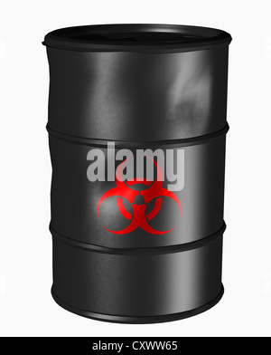 Fass mit einem giftigen symbol Stockfoto