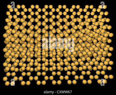 Molekülmodell 4 gestapelten Schichten von Graphen Stockfoto