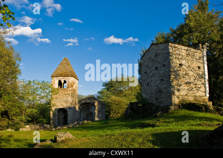 Italien, Lombardei, Valtellina, Piagno di Cosio Valtellino, San Pietro in Bregalone Abtei Stockfoto