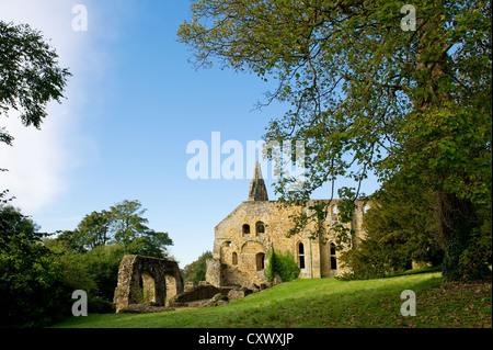 Die Reste der Battle Abbey in East Sussex. Stockfoto