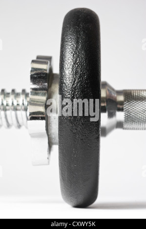 Eine verstellbare Hantel Stockfoto