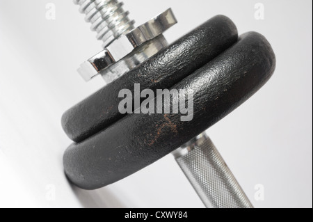 Eine verstellbare Hantel Stockfoto