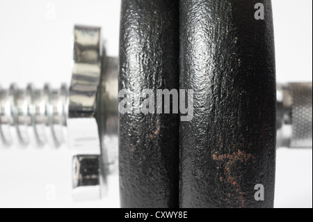 Eine verstellbare Hantel Stockfoto