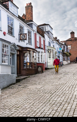 Kai Hügel, Kopfsteinpflaster, Altstadt Lymington, Hampshire, UK. Europa Stockfoto