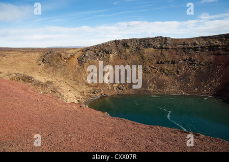 Kerio Vulkankrater, Island Stockfoto