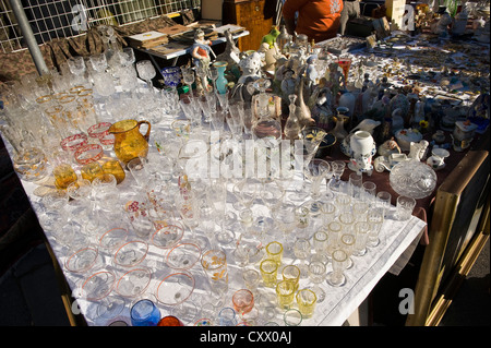 Samstag Flohmarkt Teil ruhiges, Wien, Österreich Stockfoto