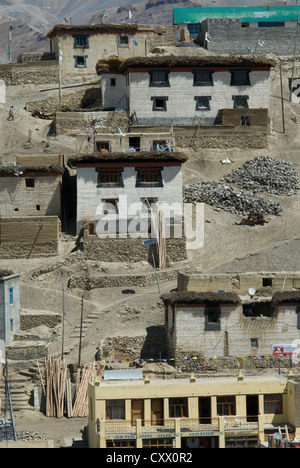 Die hoch gelegenen Dorf Kibber in Spiti, Nordindien Stockfoto
