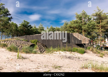 Deutschen Befestigungsanlagen aus der Zeit des zweiten Weltkriegs. Polnischen Küste in der Nähe von Ustka. Stockfoto