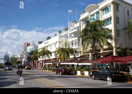 Art-Deco-historischen Stadtteil Ocean Laufwerk Miami south beach Florida Usa Stockfoto