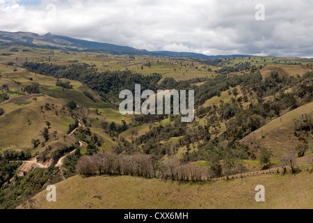 Blick auf San Agustin in Popayan Route Kolumbien Stockfoto